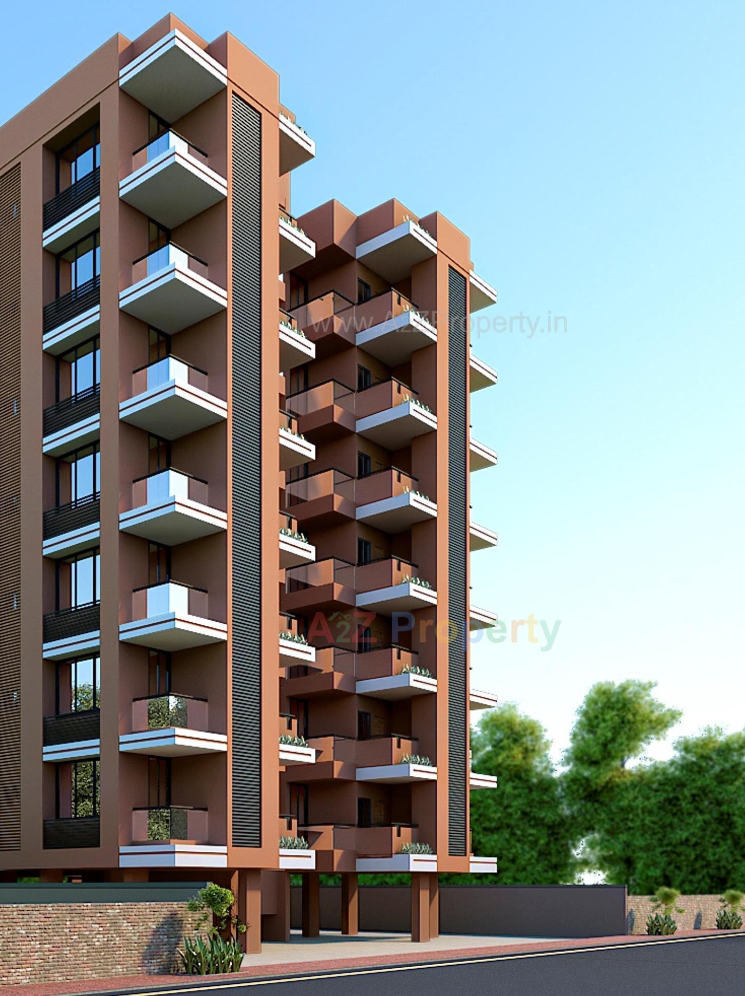 3D Elevation of real estate project Avadh Lake View located at Nikol, Ahmedabad, Gujarat