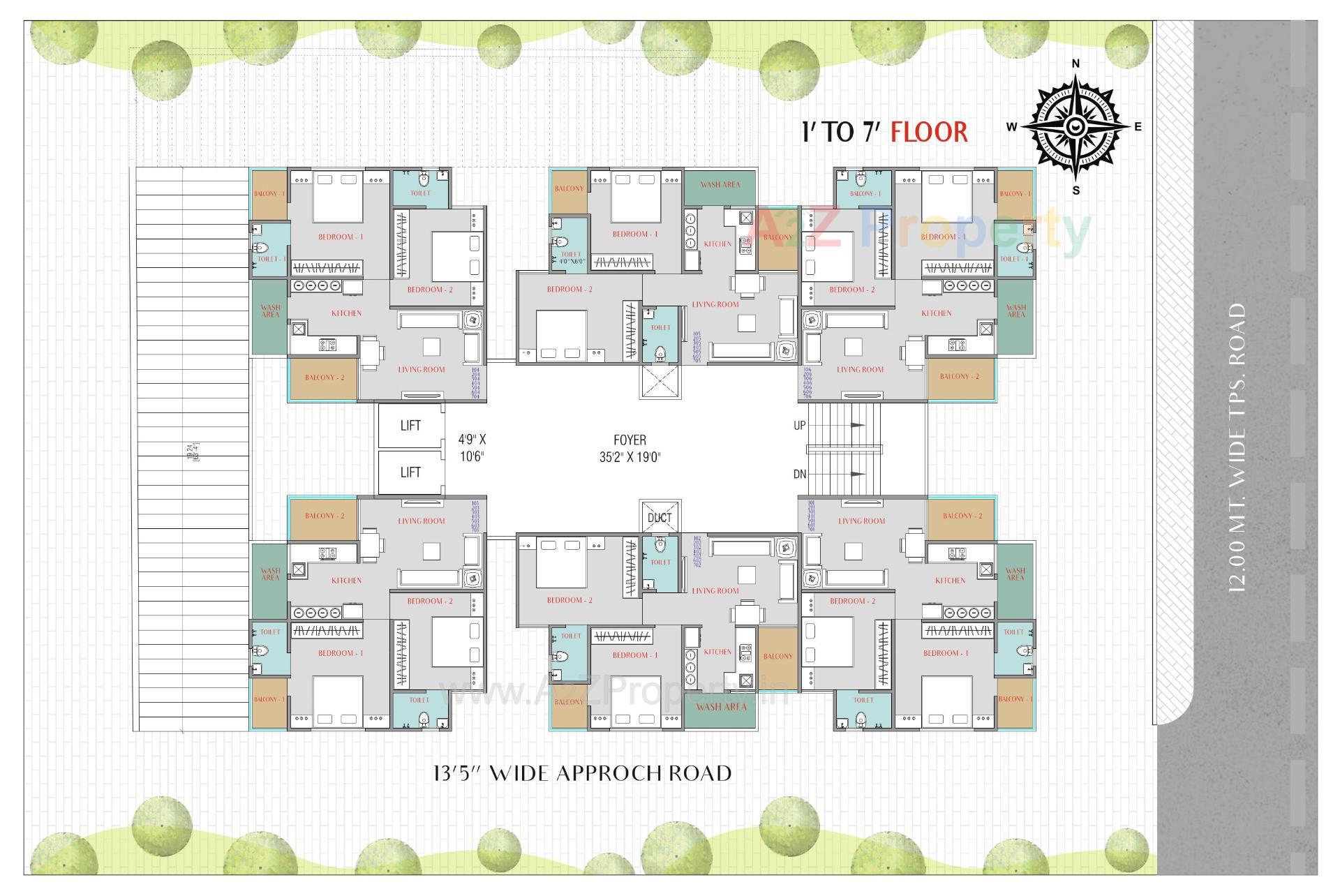 Layout of real estate project Avadh Lake View located at Nikol, Ahmedabad, Gujarat