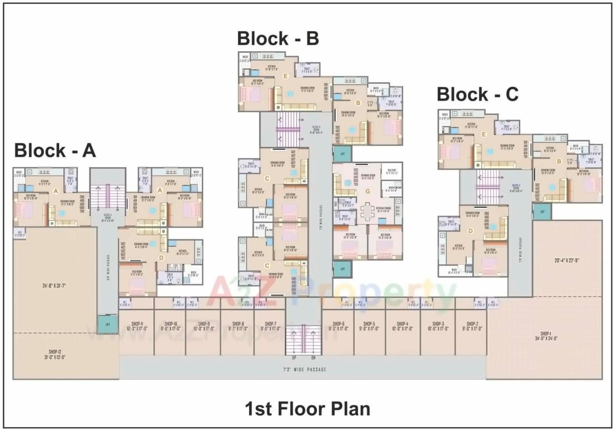 Layout of real estate project Avadh Residency located at Nikol, Ahmedabad, Gujarat
