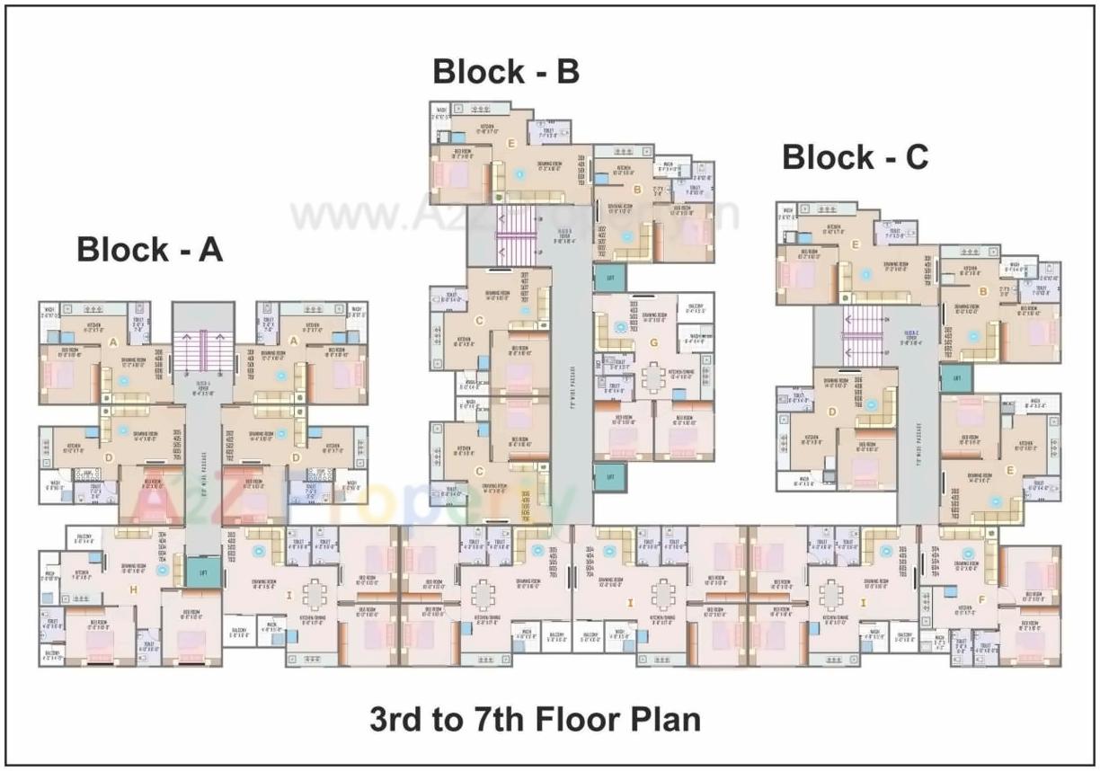 Layout of real estate project Avadh Residency located at Nikol, Ahmedabad, Gujarat