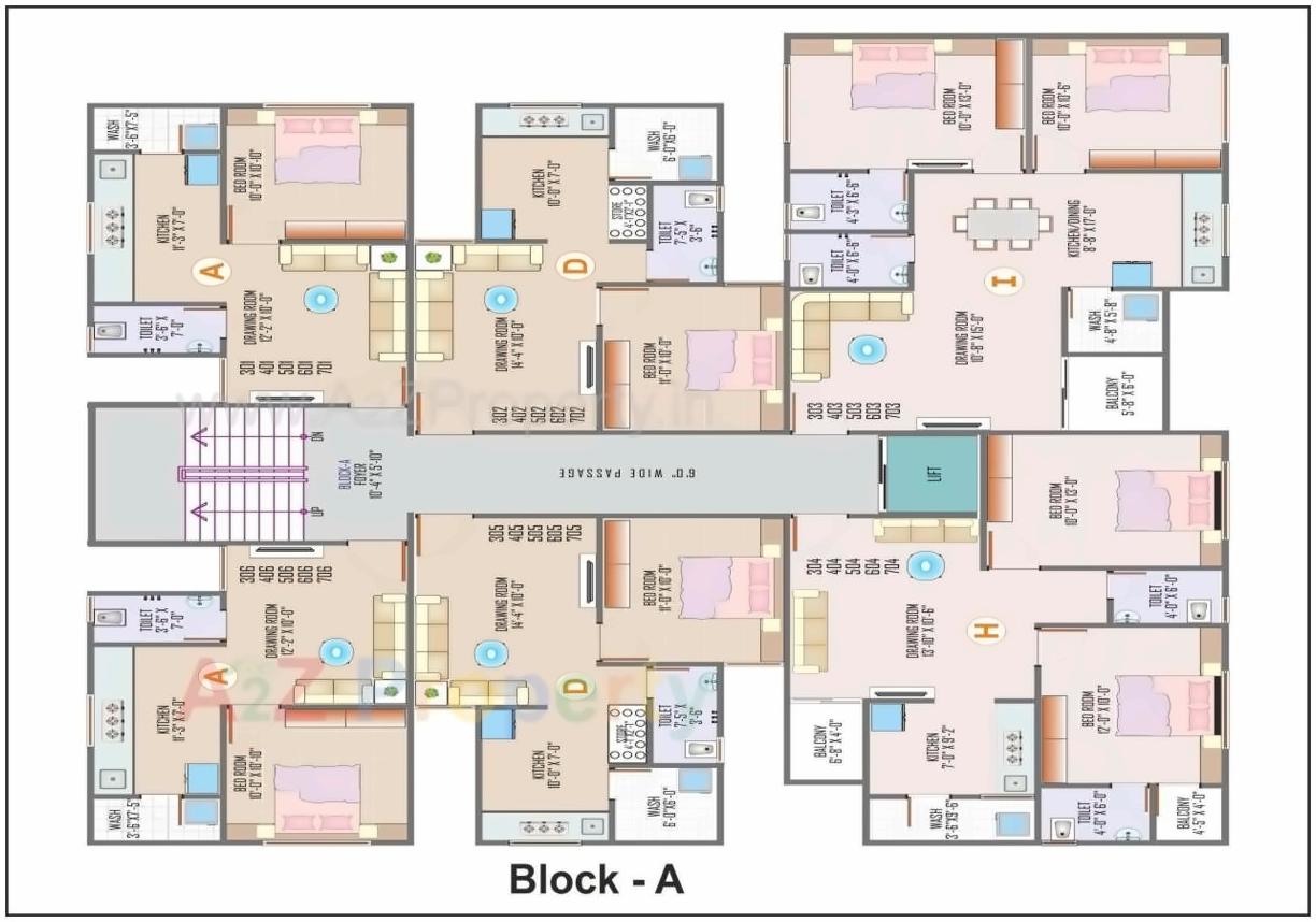 Layout of real estate project Avadh Residency located at Nikol, Ahmedabad, Gujarat