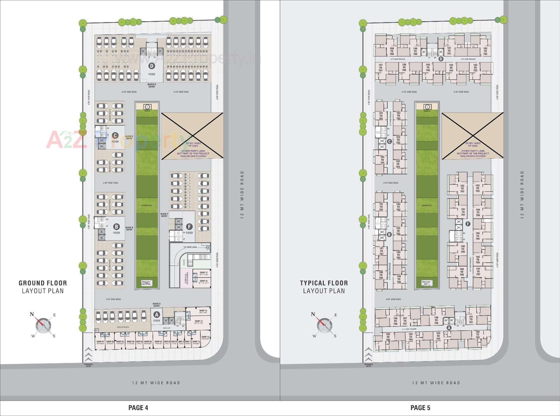 Layout of real estate project Avalon Dhs Floora located at Vatva, Ahmedabad, Gujarat