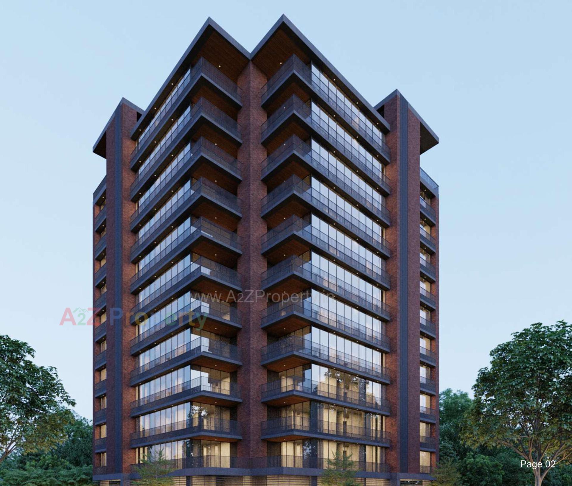 3D Elevation of real estate project Avani Amrut located at Jodhpur, Ahmedabad, Gujarat