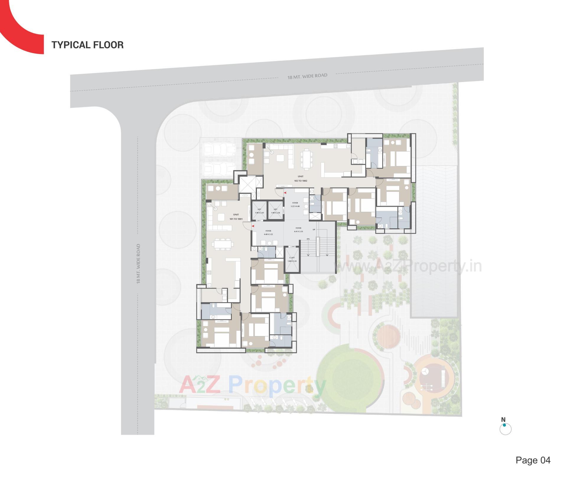 Layout of real estate project Avani Amrut located at Jodhpur, Ahmedabad, Gujarat