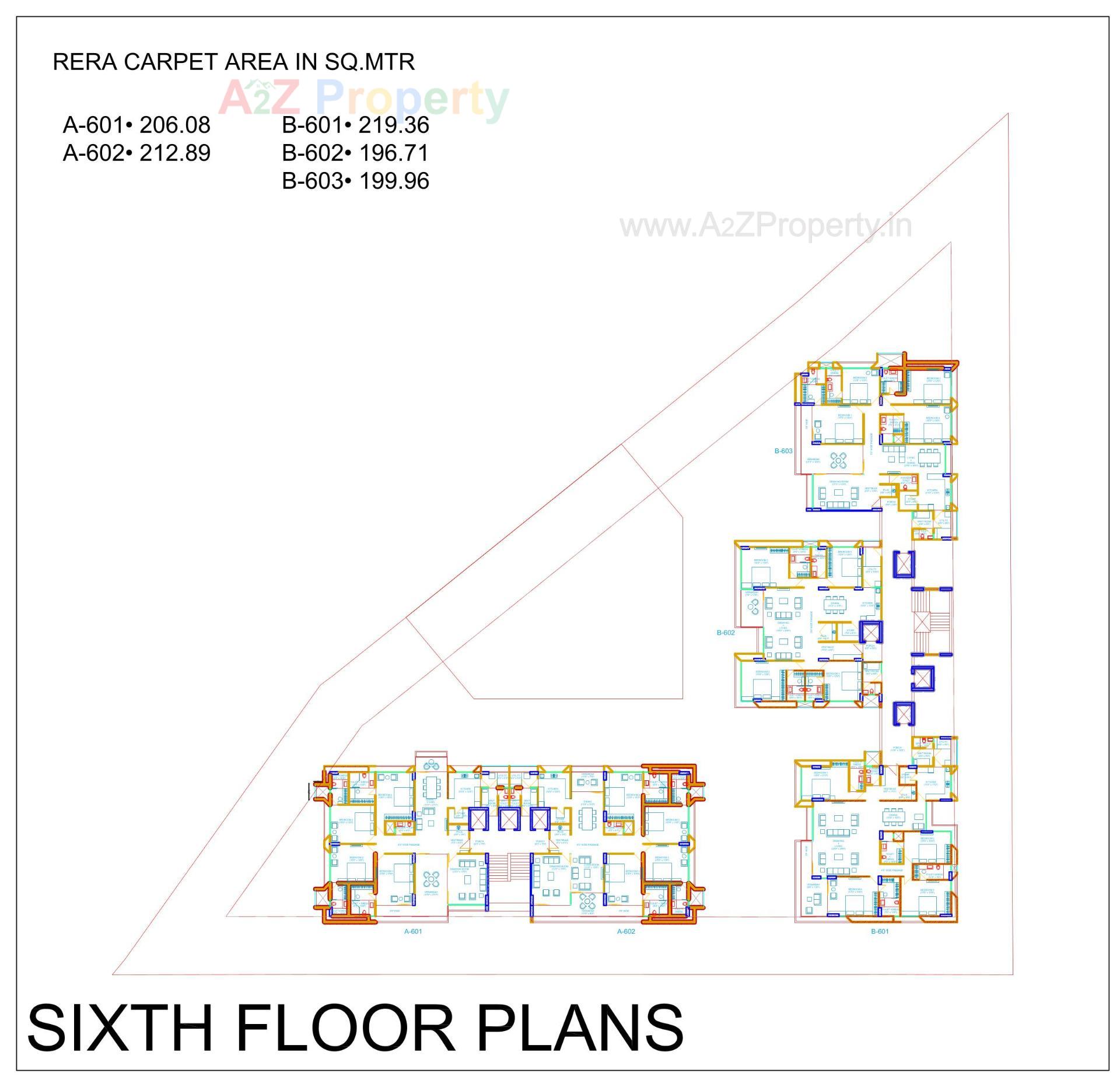 Layout of real estate project Avant located at Bodakdev, Ahmedabad, Gujarat