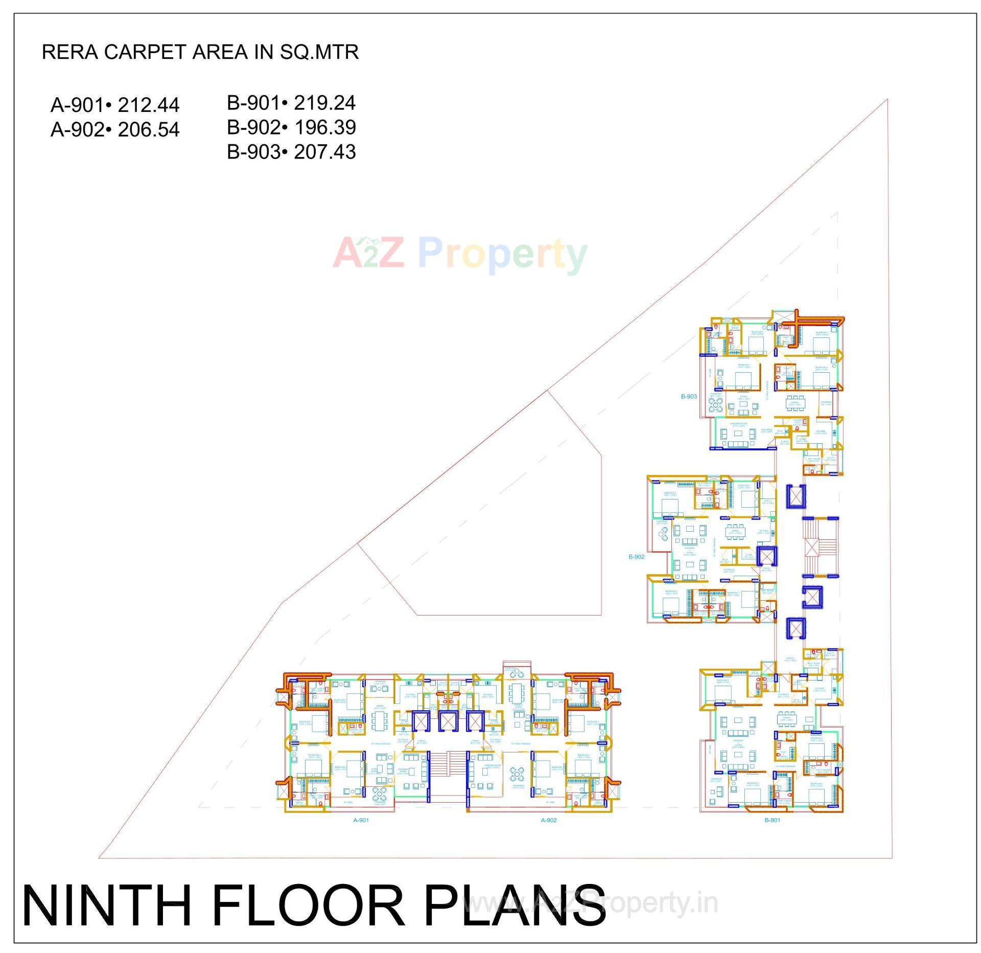 Layout of real estate project Avant located at Bodakdev, Ahmedabad, Gujarat