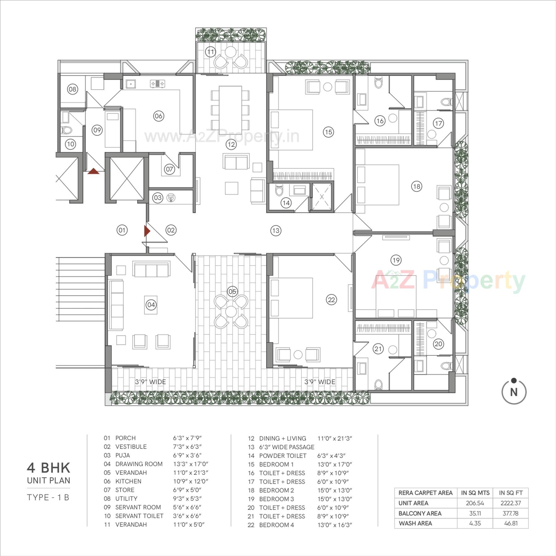 Layout of real estate project Avant located at Bodakdev, Ahmedabad, Gujarat