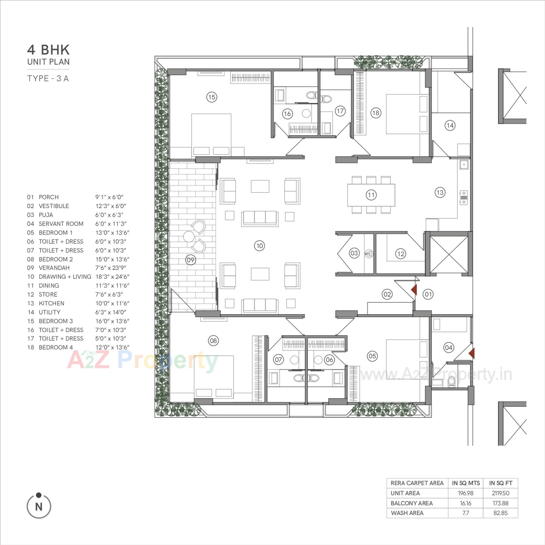 Layout of real estate project Avant located at Bodakdev, Ahmedabad, Gujarat