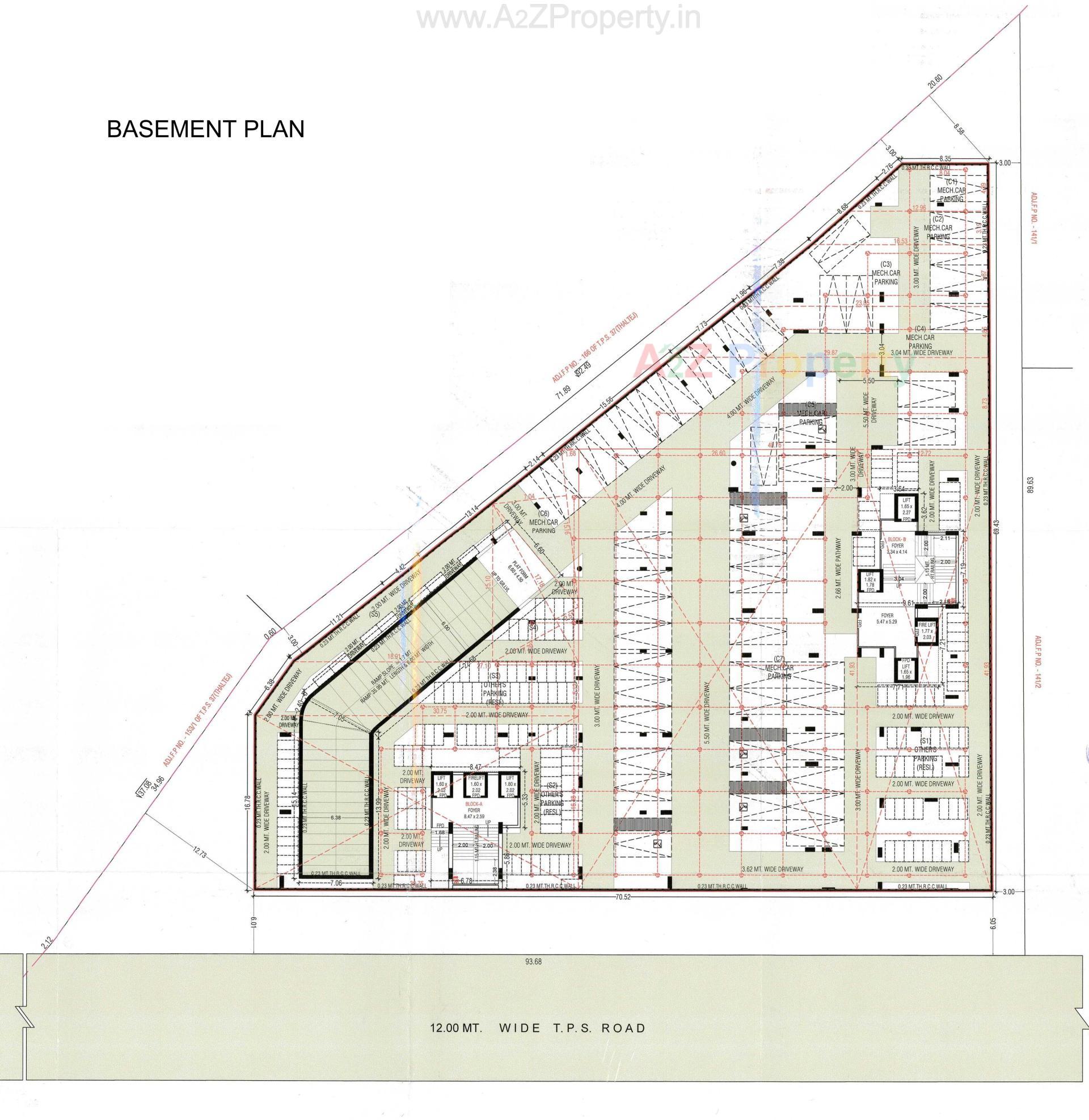 Layout of real estate project Avant located at Bodakdev, Ahmedabad, Gujarat