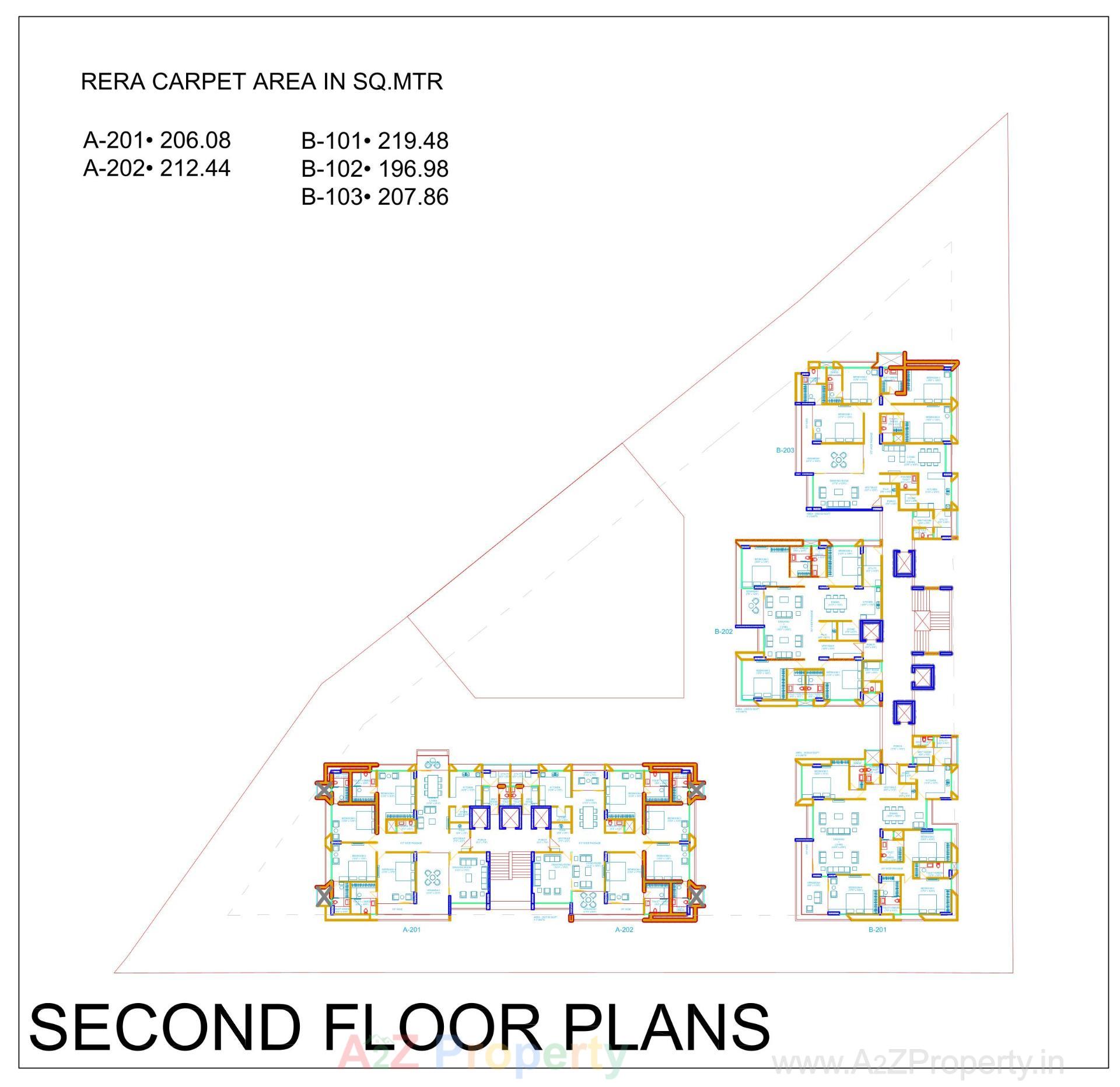 Layout of real estate project Avant located at Bodakdev, Ahmedabad, Gujarat