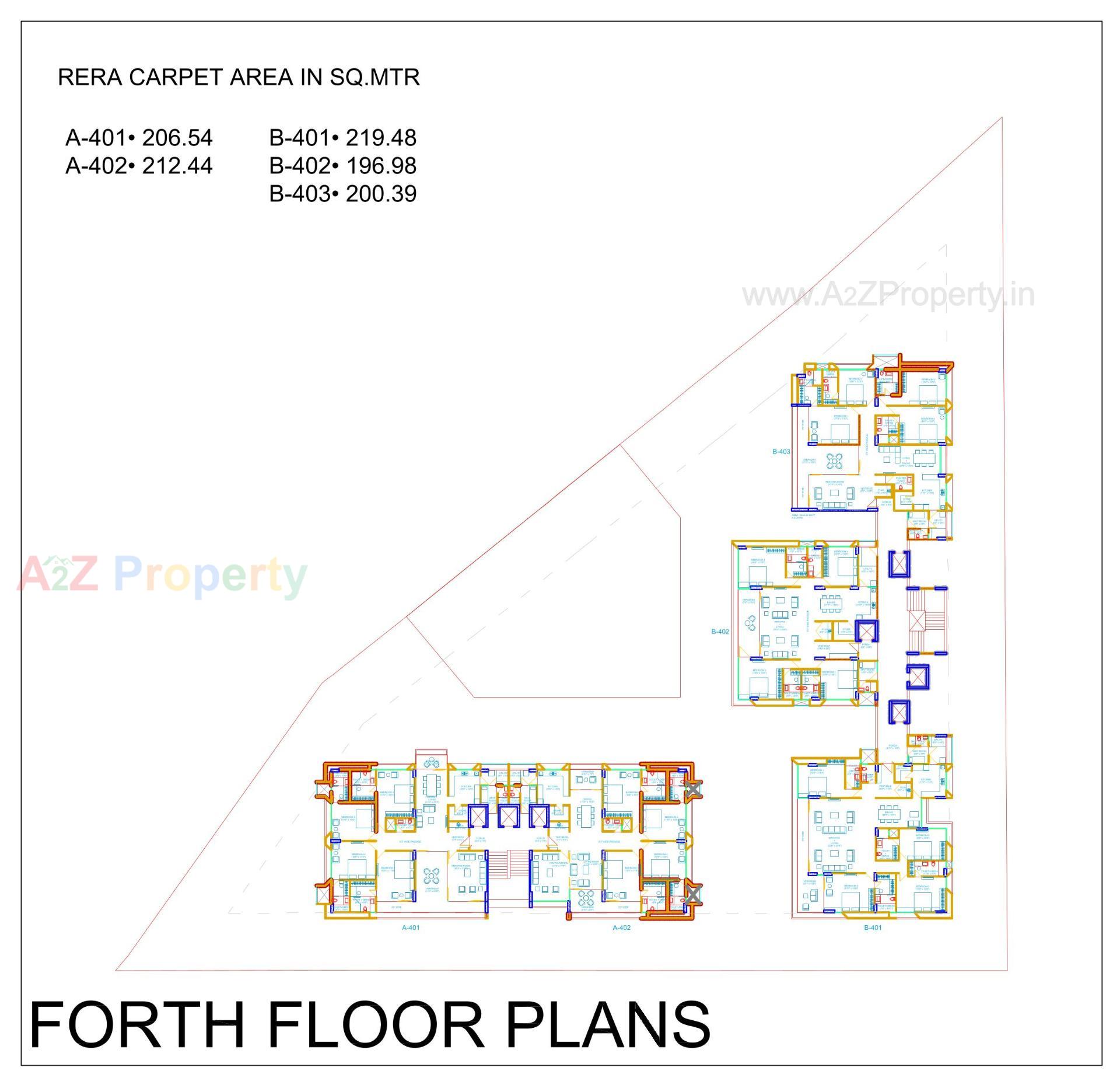 Layout of real estate project Avant located at Bodakdev, Ahmedabad, Gujarat