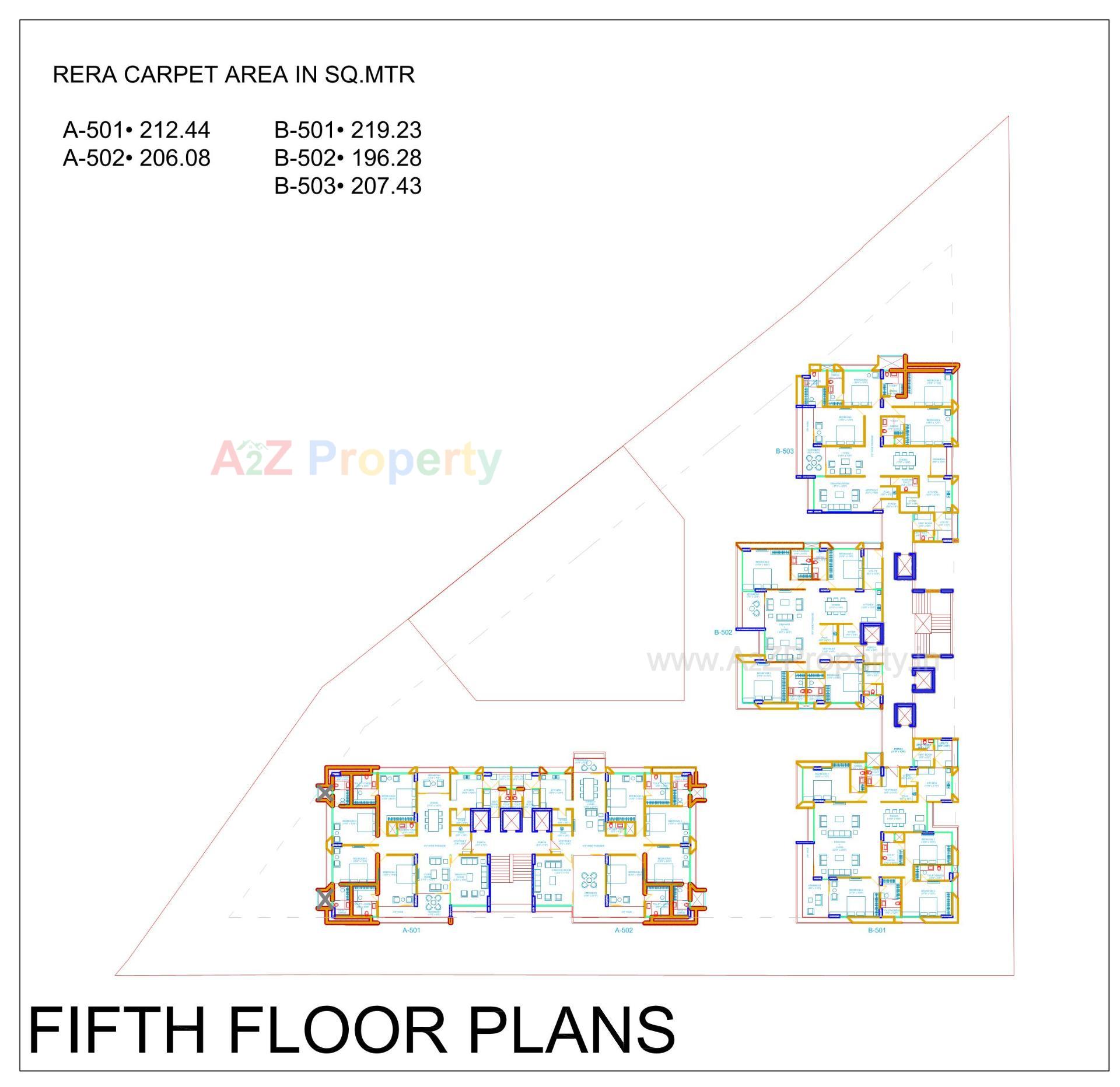 Layout of real estate project Avant located at Bodakdev, Ahmedabad, Gujarat