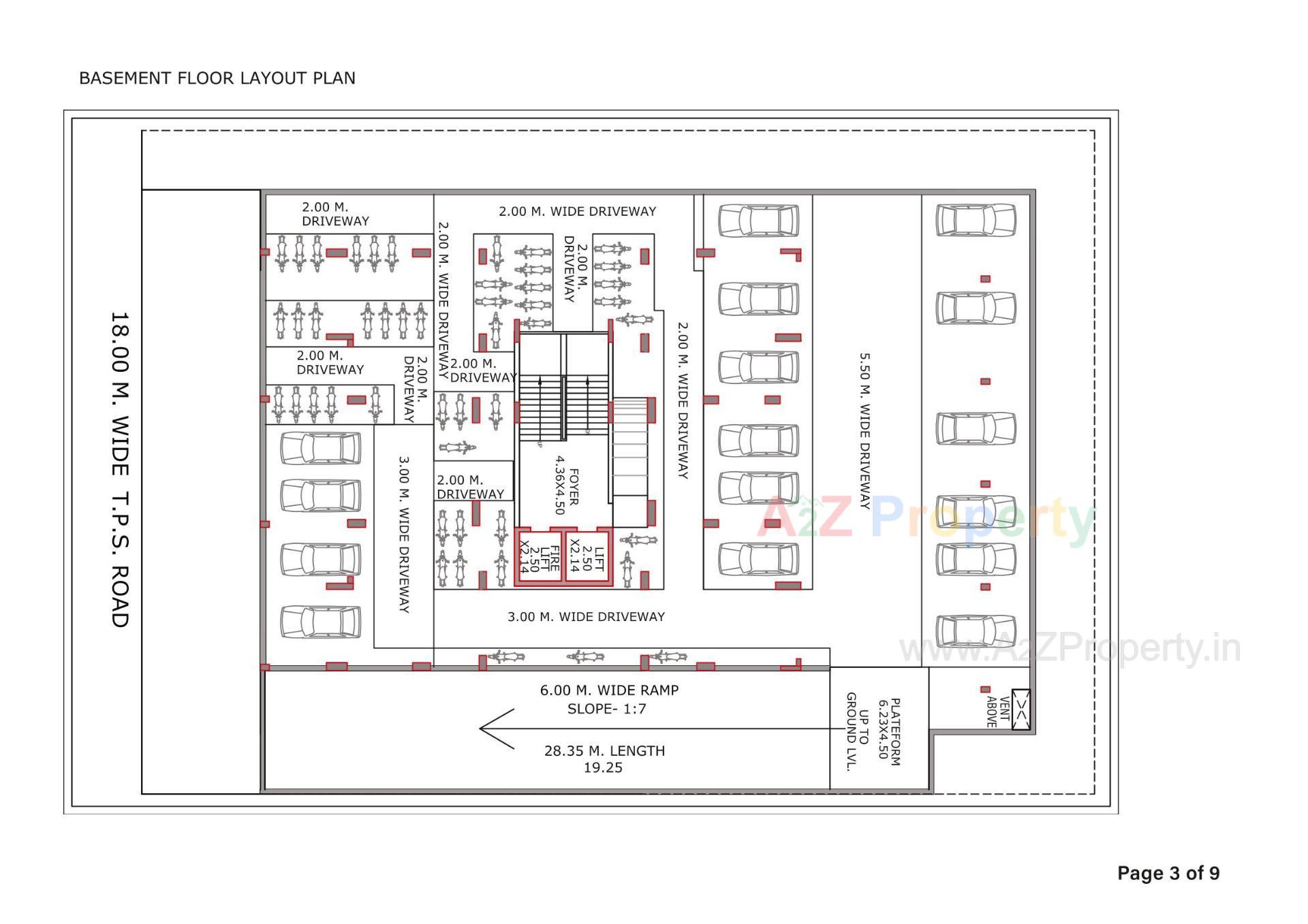 Layout of real estate project Avinya located at Wadaj, Ahmedabad, Gujarat