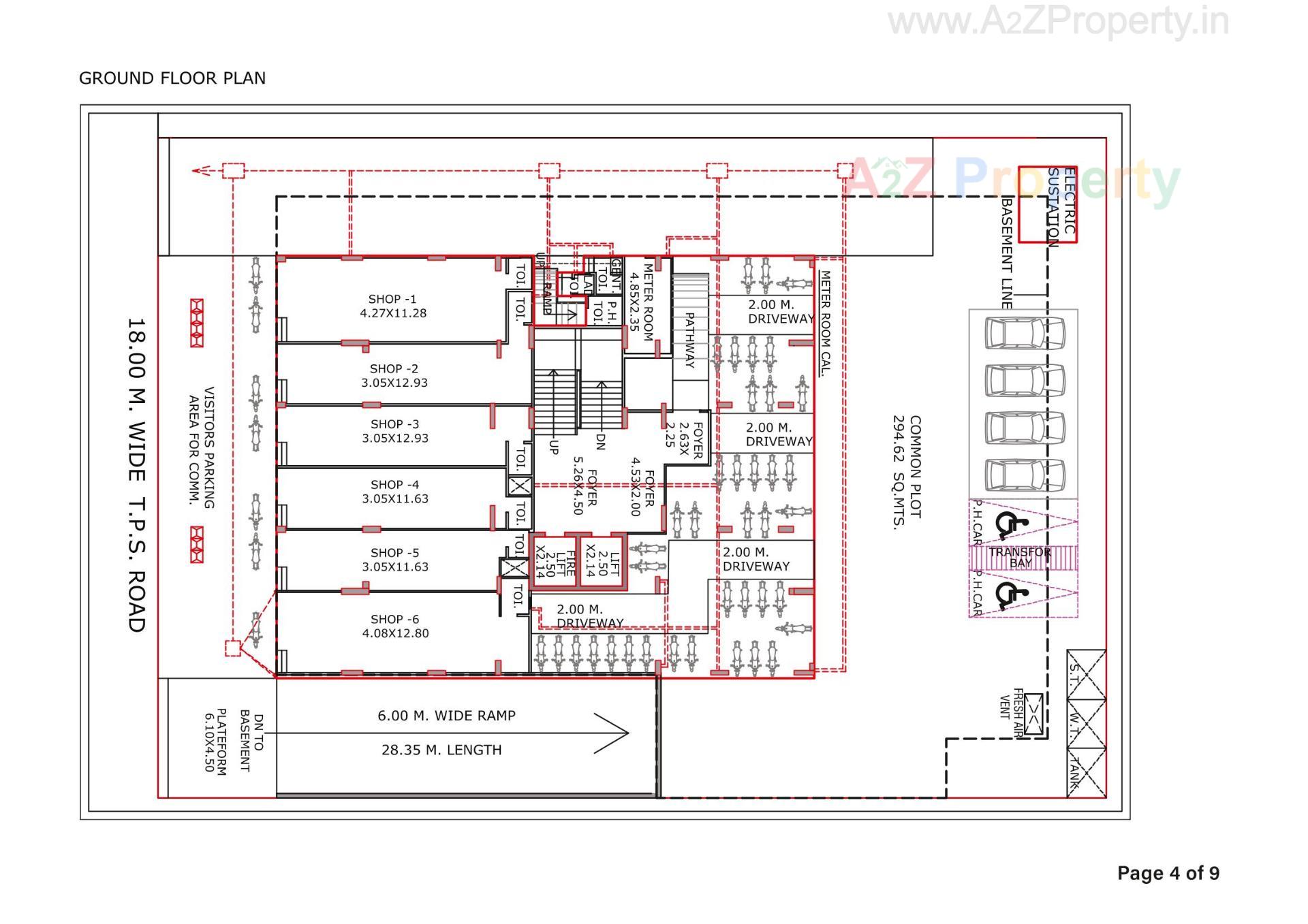 Layout of real estate project Avinya located at Wadaj, Ahmedabad, Gujarat