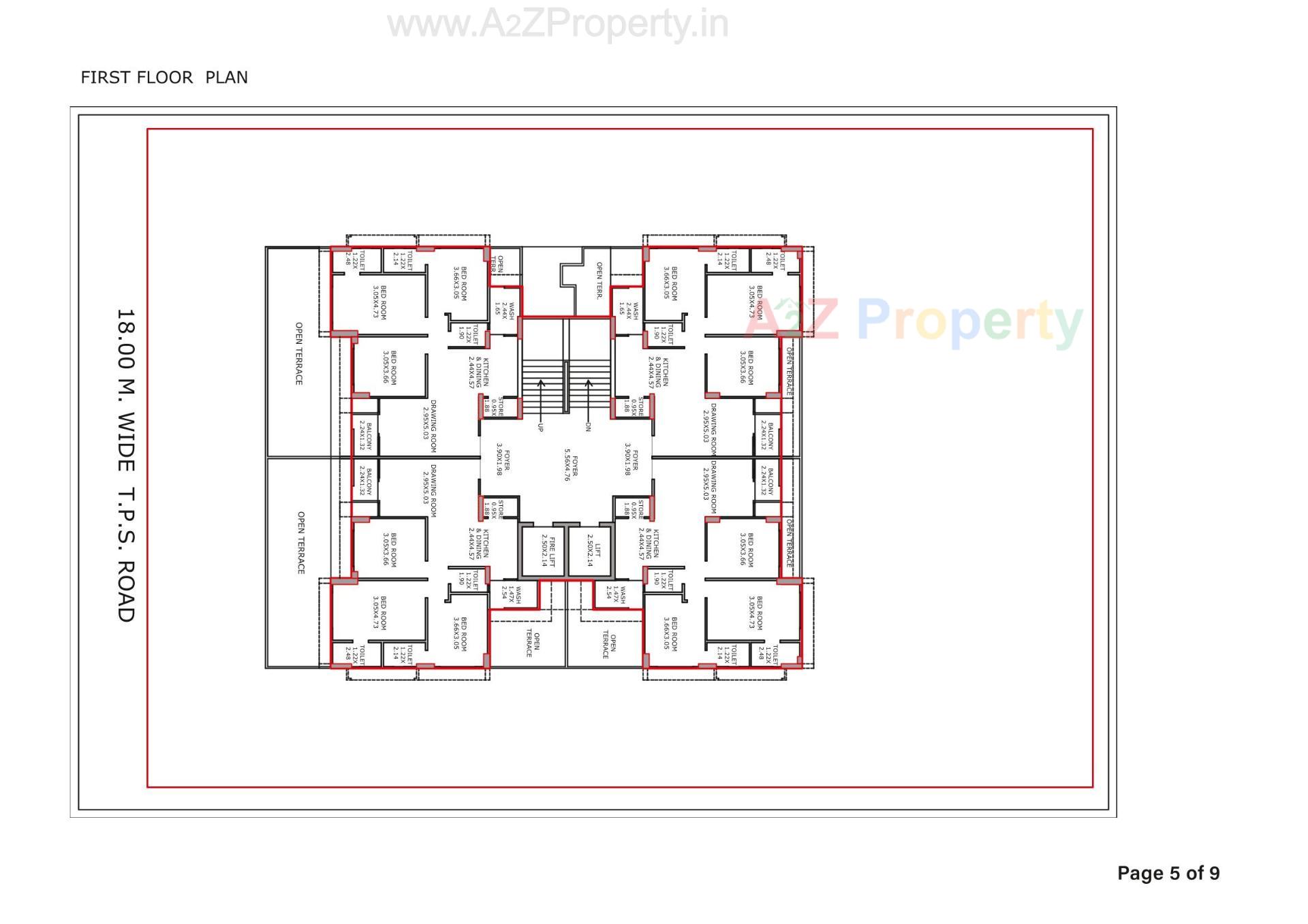 Layout of real estate project Avinya located at Wadaj, Ahmedabad, Gujarat