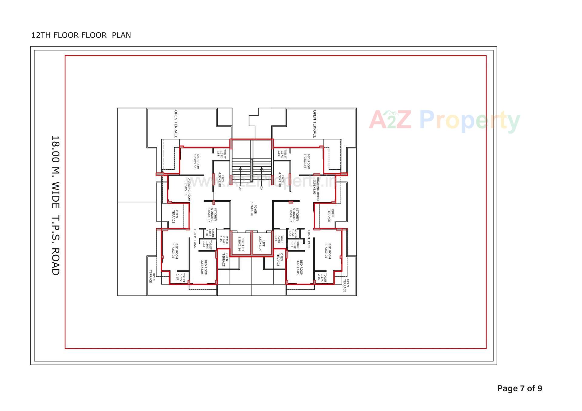 Layout of real estate project Avinya located at Wadaj, Ahmedabad, Gujarat