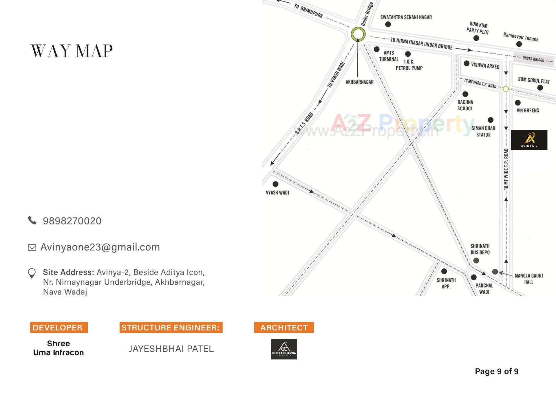  of real estate project Avinya located at Wadaj, Ahmedabad, Gujarat