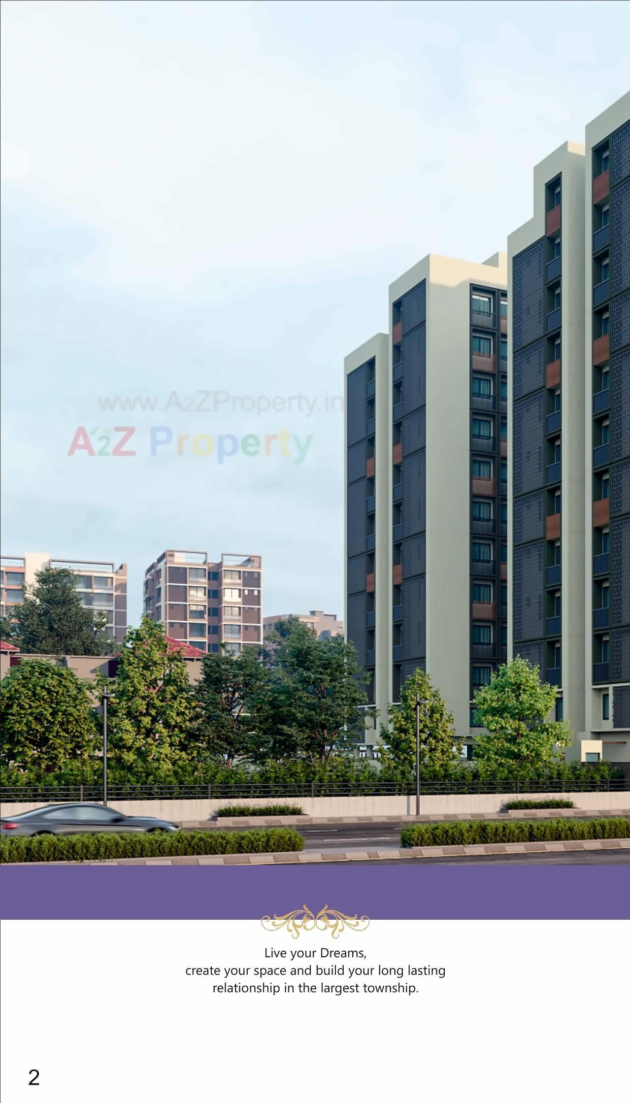 3D Elevation of real estate project Awadh Habitat located at Shilaj, Ahmedabad, Gujarat