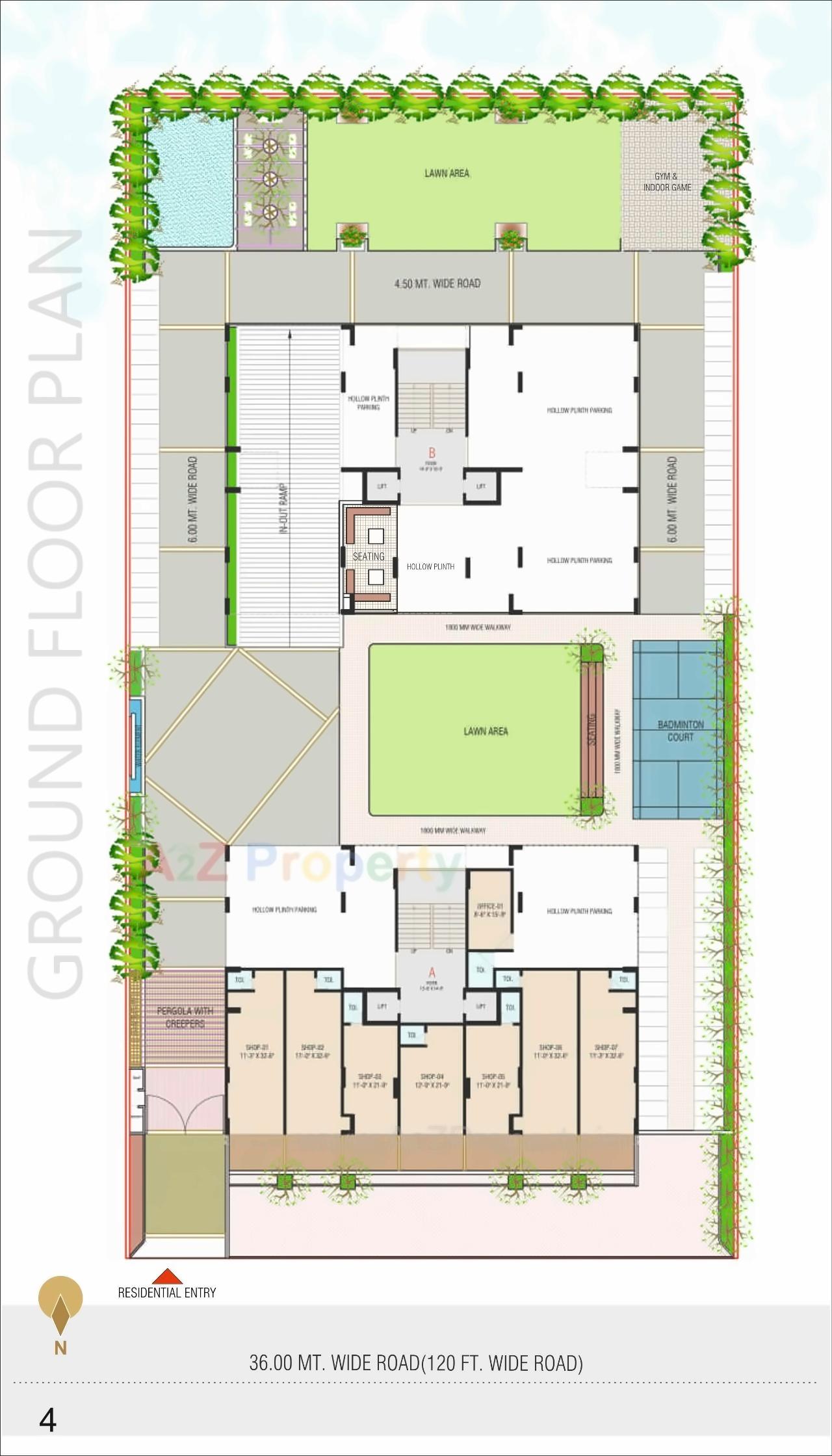 Layout of real estate project Awadh Habitat located at Shilaj, Ahmedabad, Gujarat