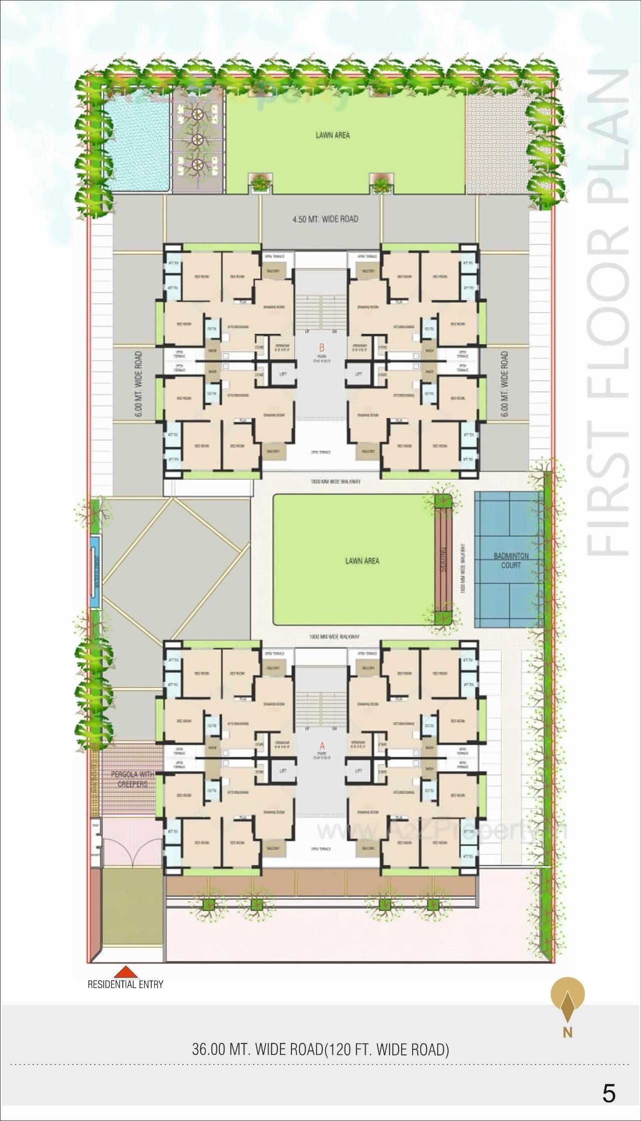Layout of real estate project Awadh Habitat located at Shilaj, Ahmedabad, Gujarat