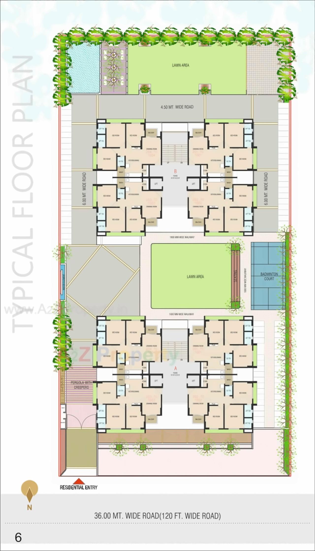 Layout of real estate project Awadh Habitat located at Shilaj, Ahmedabad, Gujarat