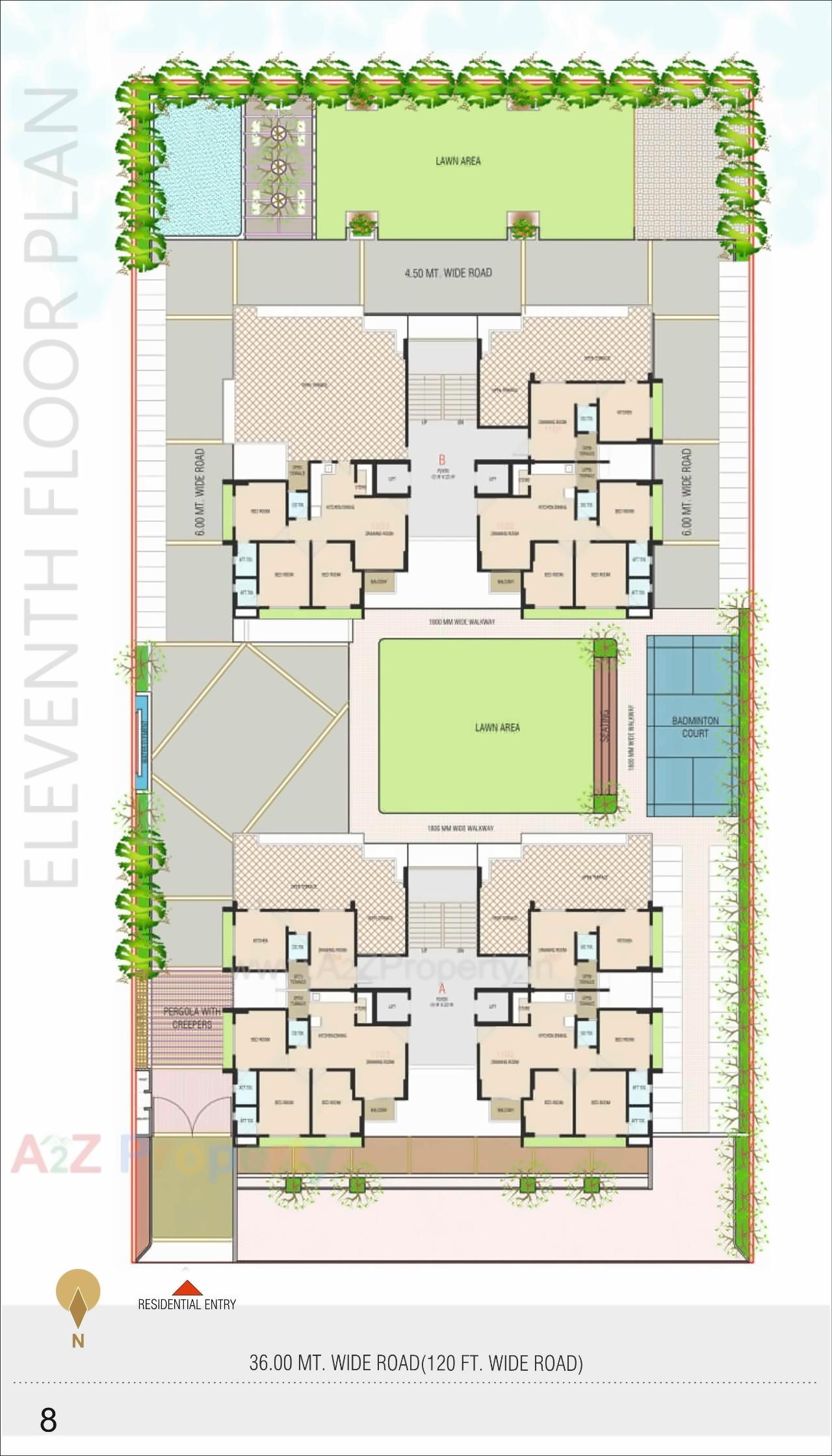 Layout of real estate project Awadh Habitat located at Shilaj, Ahmedabad, Gujarat