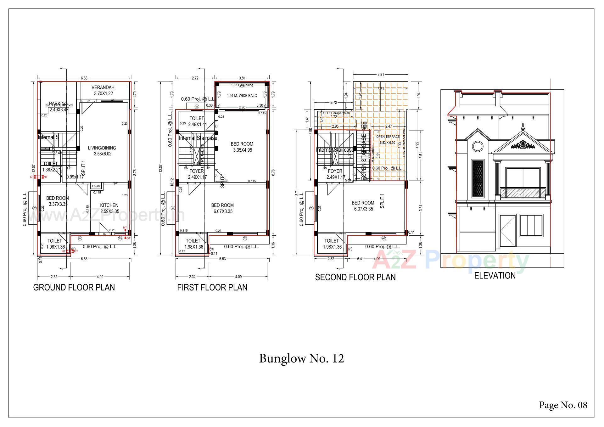 Layout of real estate project Awadh Homes located at Sanand, Ahmedabad, Gujarat