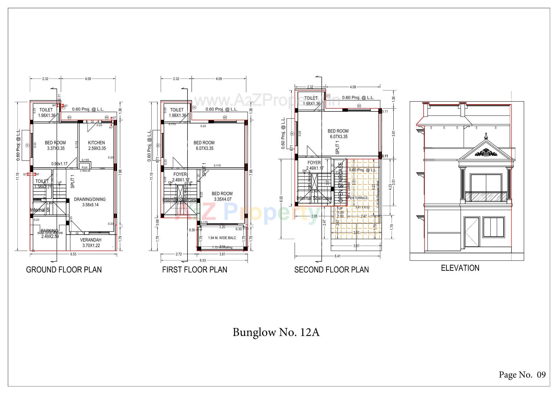 Layout of real estate project Awadh Homes located at Sanand, Ahmedabad, Gujarat