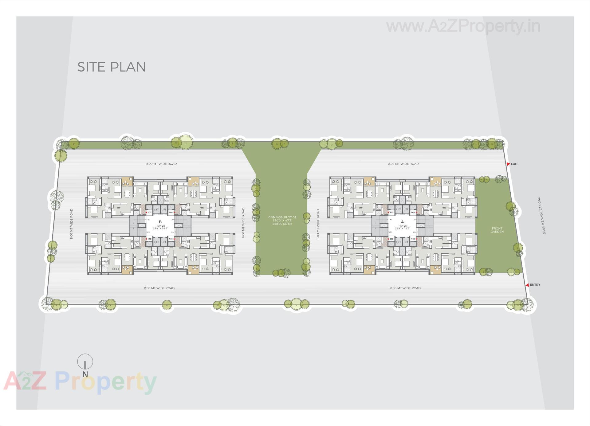 Layout of real estate project Ayaan located at Bodakdev, Ahmedabad, Gujarat