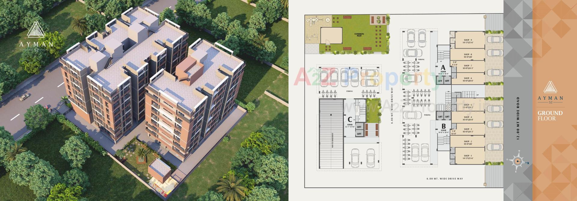 Layout of real estate project Ayman located at Sarkhej, Ahmedabad, Gujarat