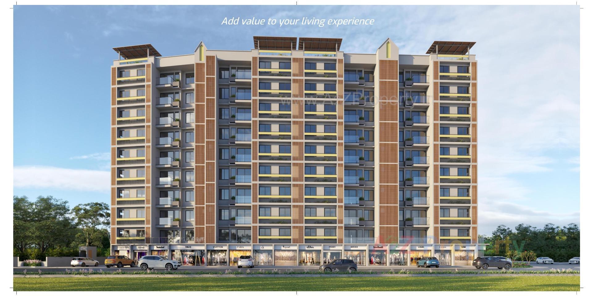 3D Elevation of real estate project B/ethos located at Ghuma, Ahmedabad, Gujarat