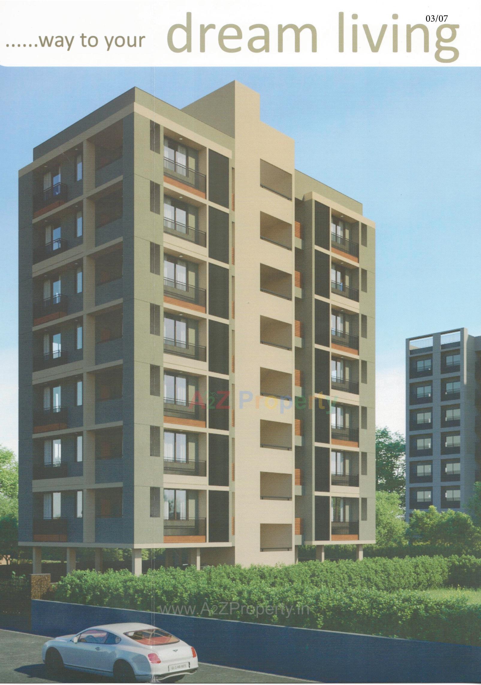3D Elevation of real estate project B M Heights located at Khokhara, Ahmedabad, Gujarat