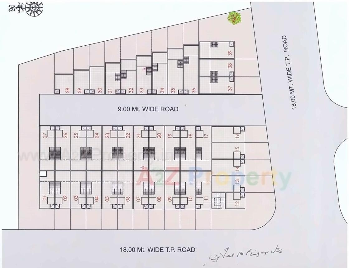 Layout of real estate project B N Estate located at Nikol, Ahmedabad, Gujarat