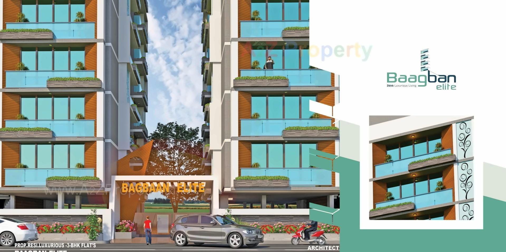 3D Elevation of real estate project Baagban Elite (block H+i J+k) located at Rakhial, Ahmedabad, Gujarat