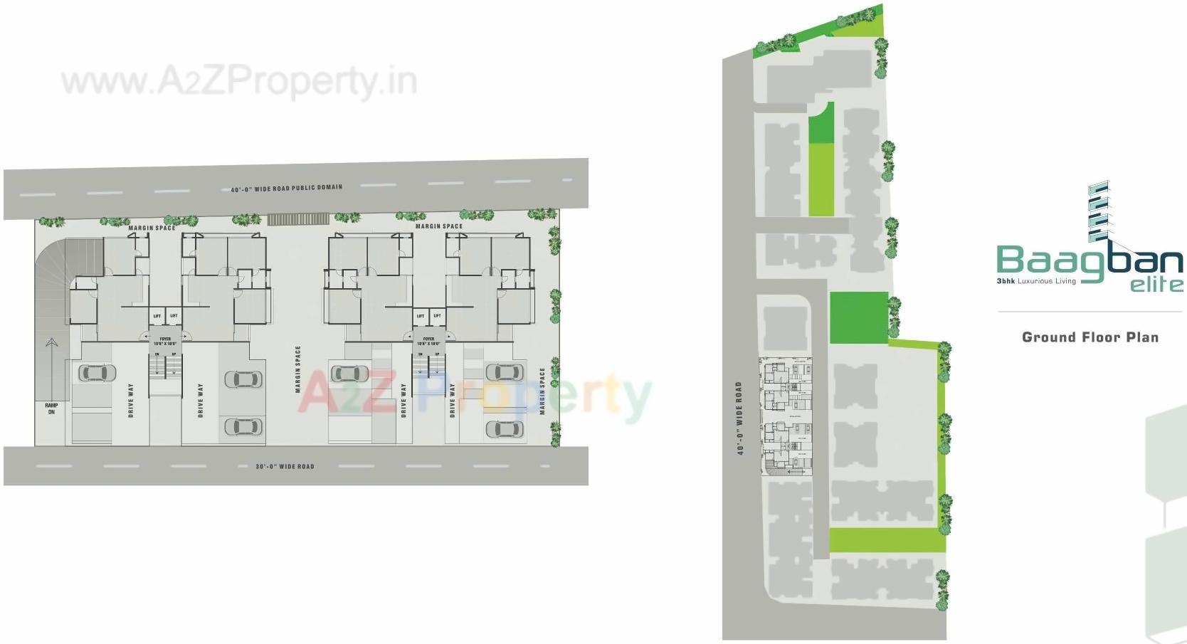 Layout of real estate project Baagban Elite (block H+i J+k) located at Rakhial, Ahmedabad, Gujarat