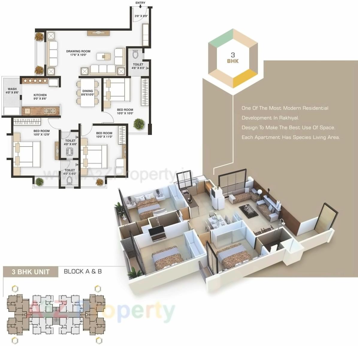 Layout of real estate project Baagban Residency located at City, Ahmedabad, Gujarat