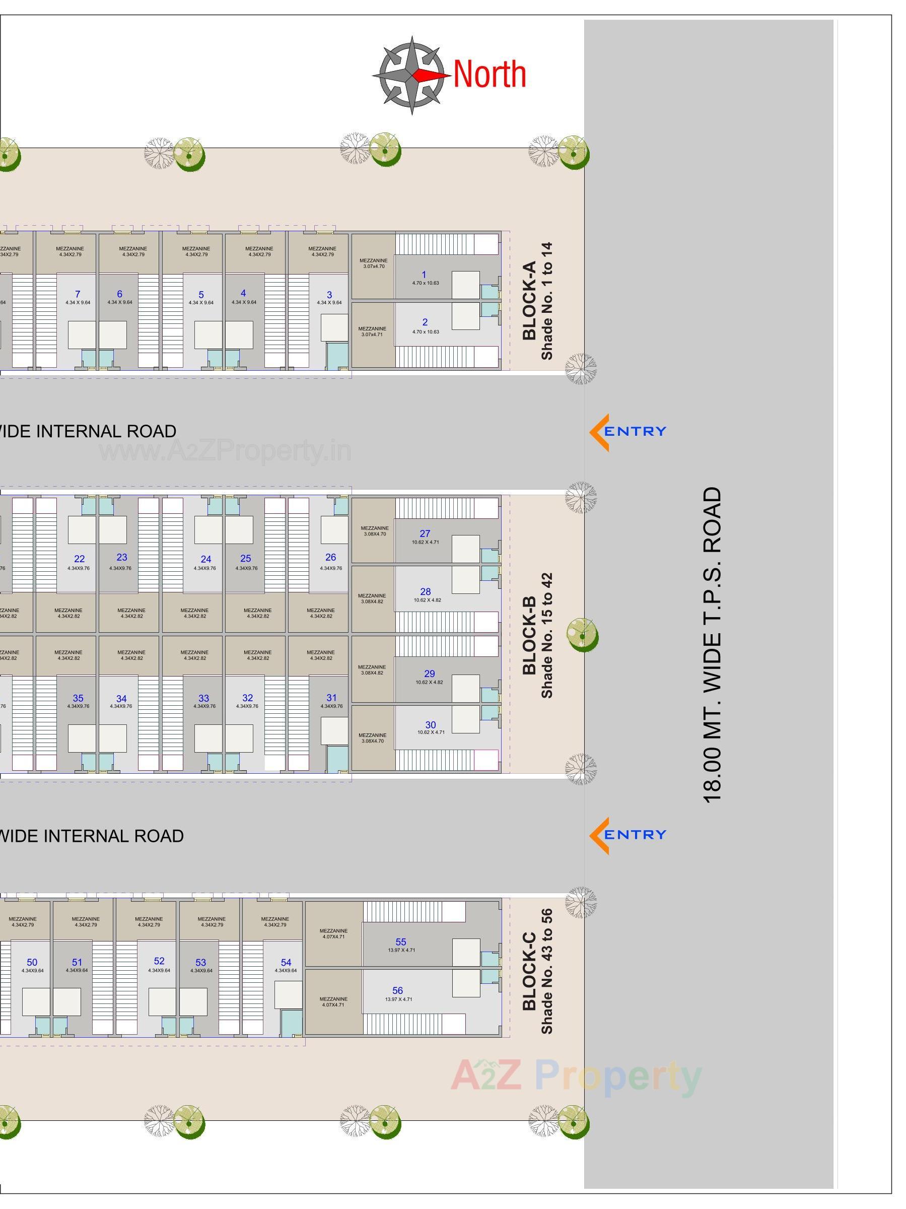 Layout of real estate project Bajrang Estate located at Kathwada, Ahmedabad, Gujarat