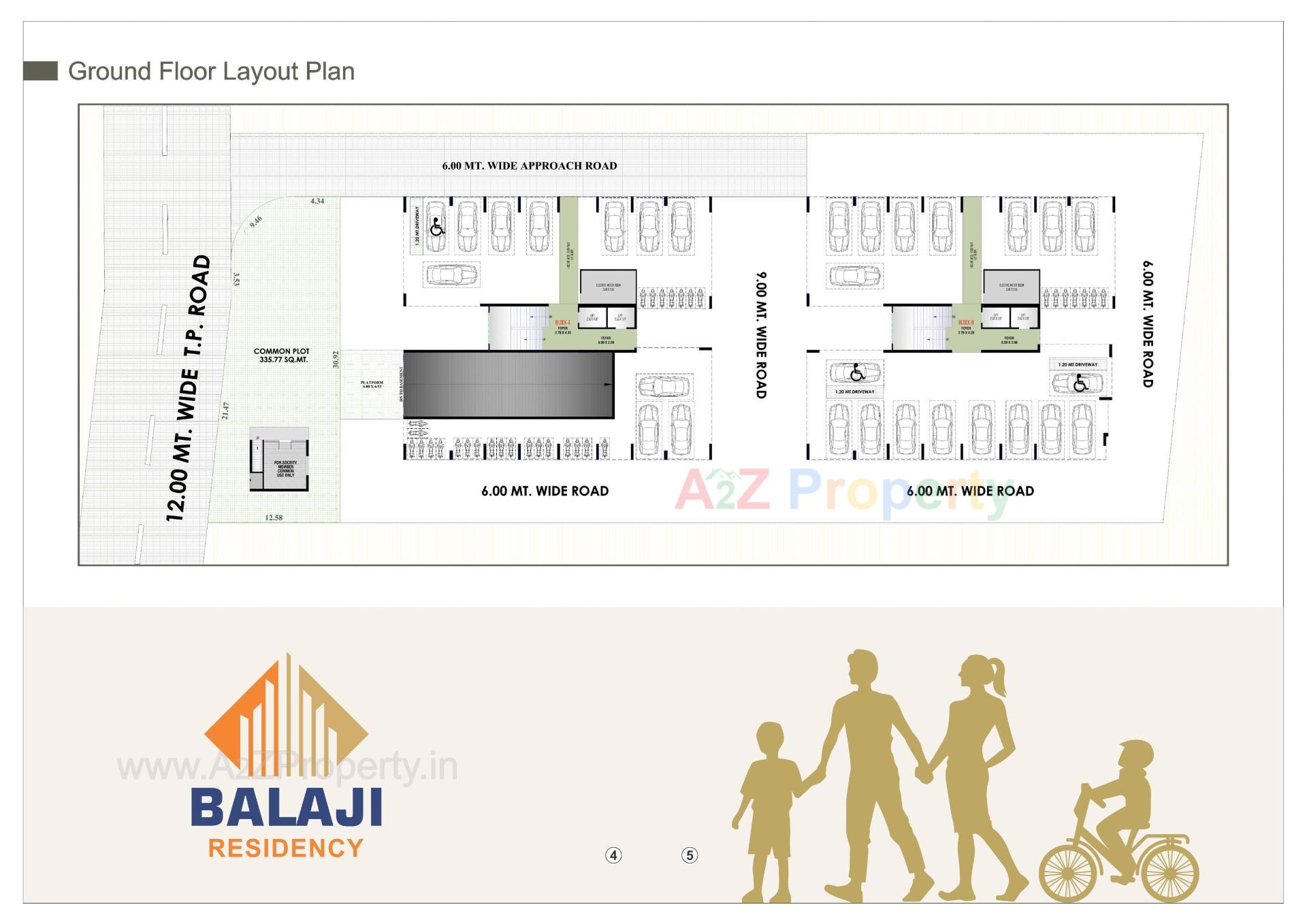 Layout of real estate project Balaji Residency located at Kathwada, Ahmedabad, Gujarat