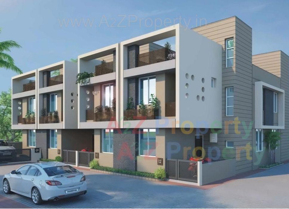 3D Elevation of real estate project Balleshwar Homes located at Hathijan, Ahmedabad, Gujarat