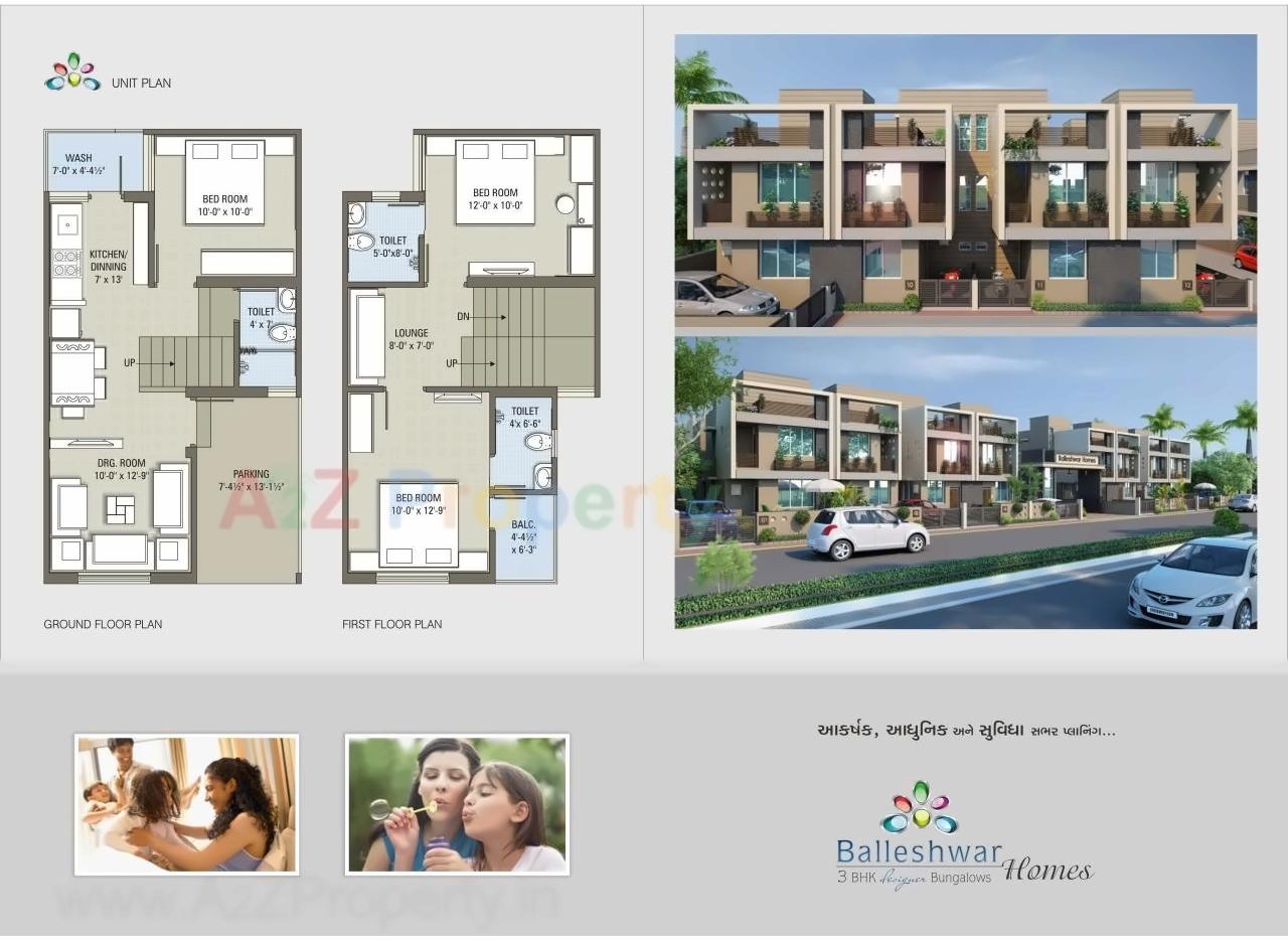 Layout of real estate project Balleshwar Homes located at Hathijan, Ahmedabad, Gujarat