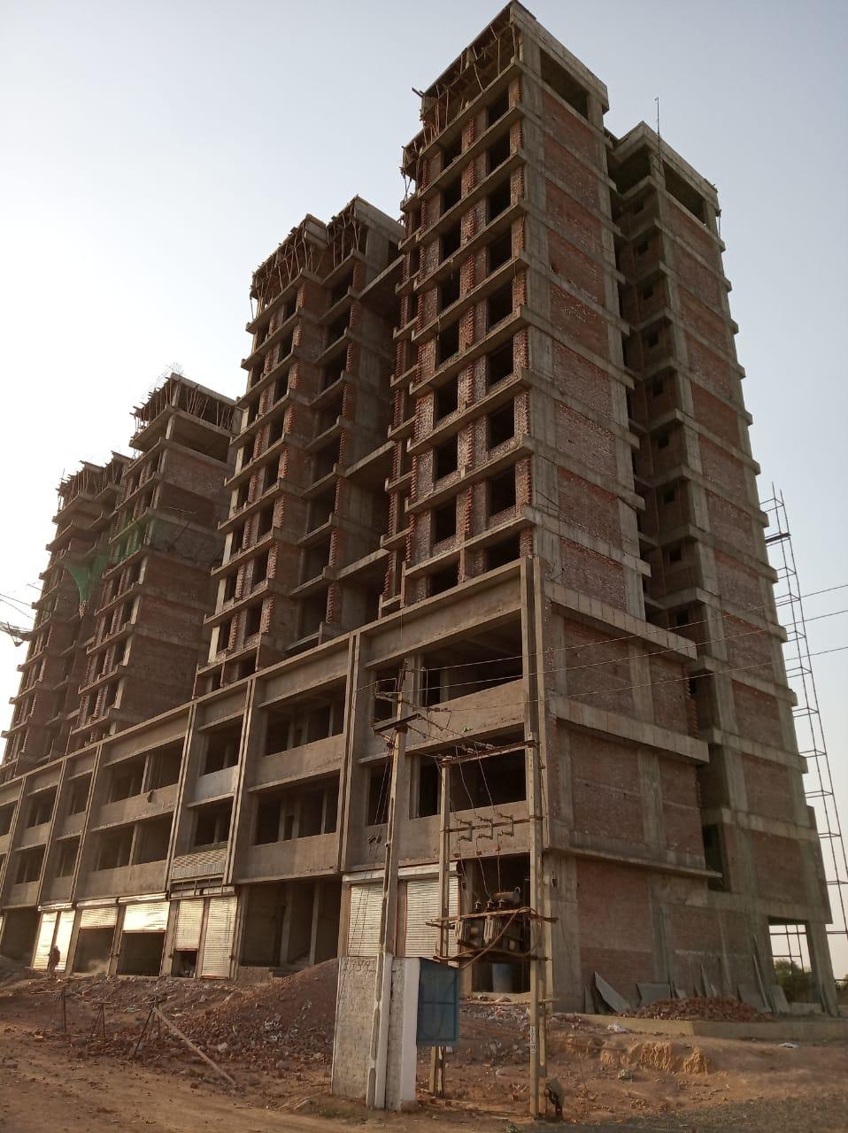 127216_const of real estate project Basil Skyline located at Tragad, Ahmedabad, Gujarat