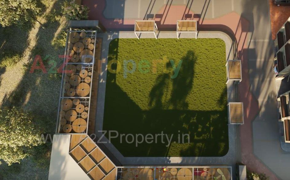 3D Elevation of real estate project Basil Skyline located at Tragad, Ahmedabad, Gujarat