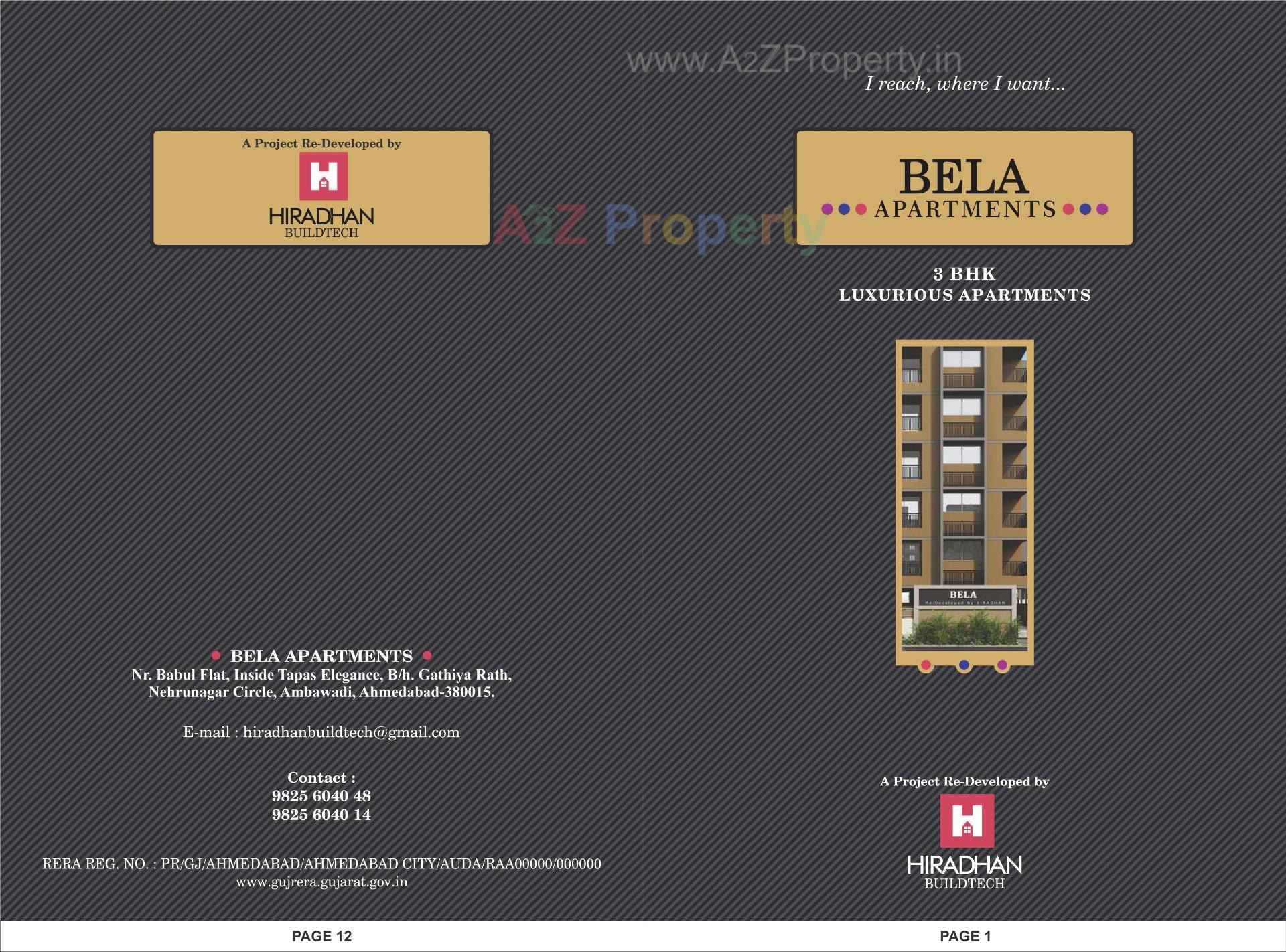  of real estate project Bela Apartment located at Paldi, Ahmedabad, Gujarat