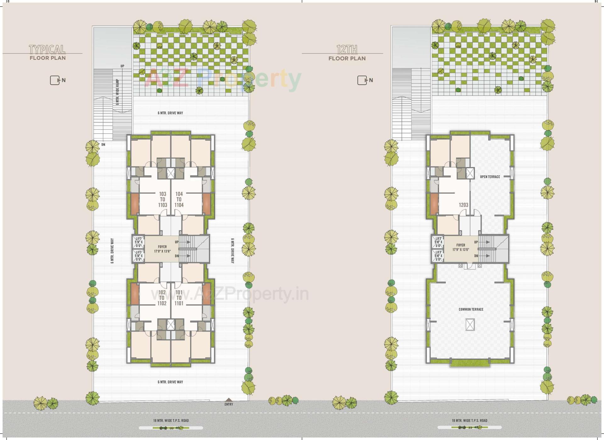 Layout of real estate project Beryl Crystal located at Sola, Ahmedabad, Gujarat