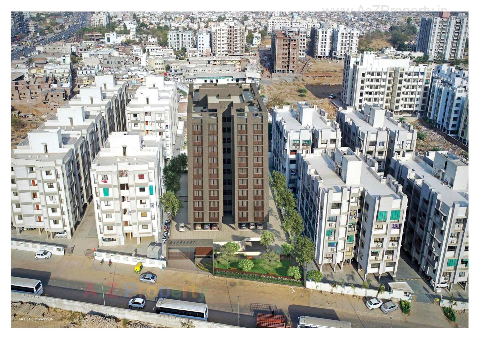3D Elevation of real estate project Best Galaxy located at Makarba, Ahmedabad, Gujarat