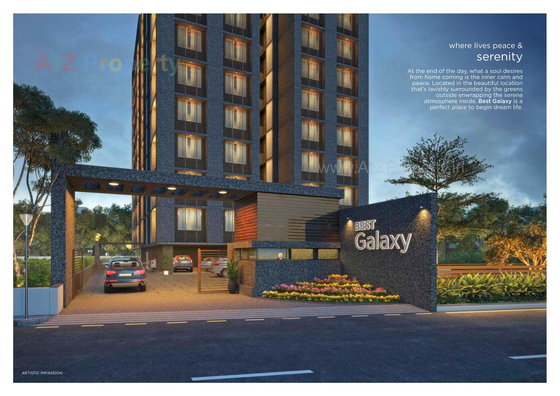 3D Elevation of real estate project Best Galaxy located at Makarba, Ahmedabad, Gujarat