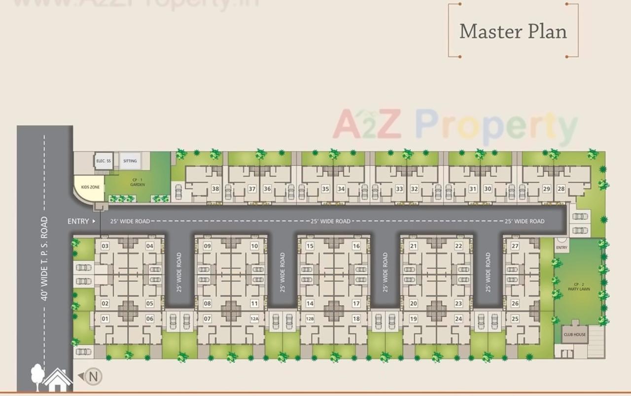 Layout of real estate project Bhagirath Habitat located at City, Ahmedabad, Gujarat