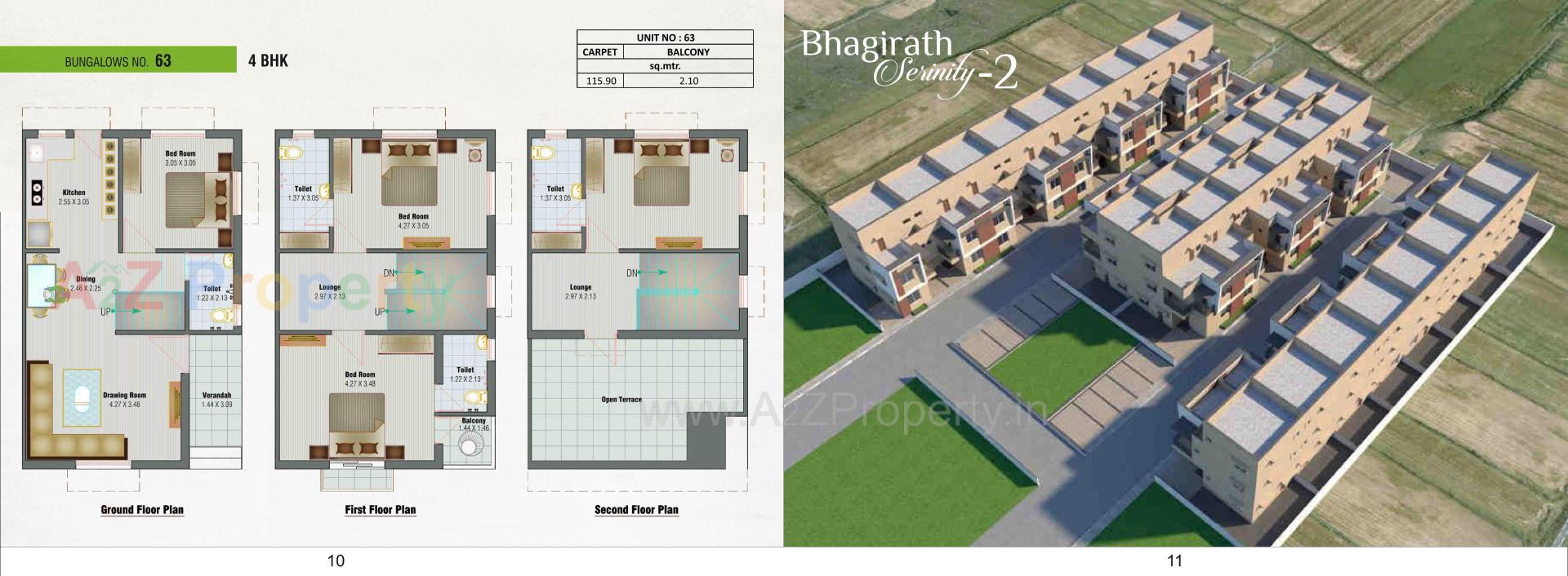 Layout of real estate project Bhagirath Serenity located at Lambha, Ahmedabad, Gujarat