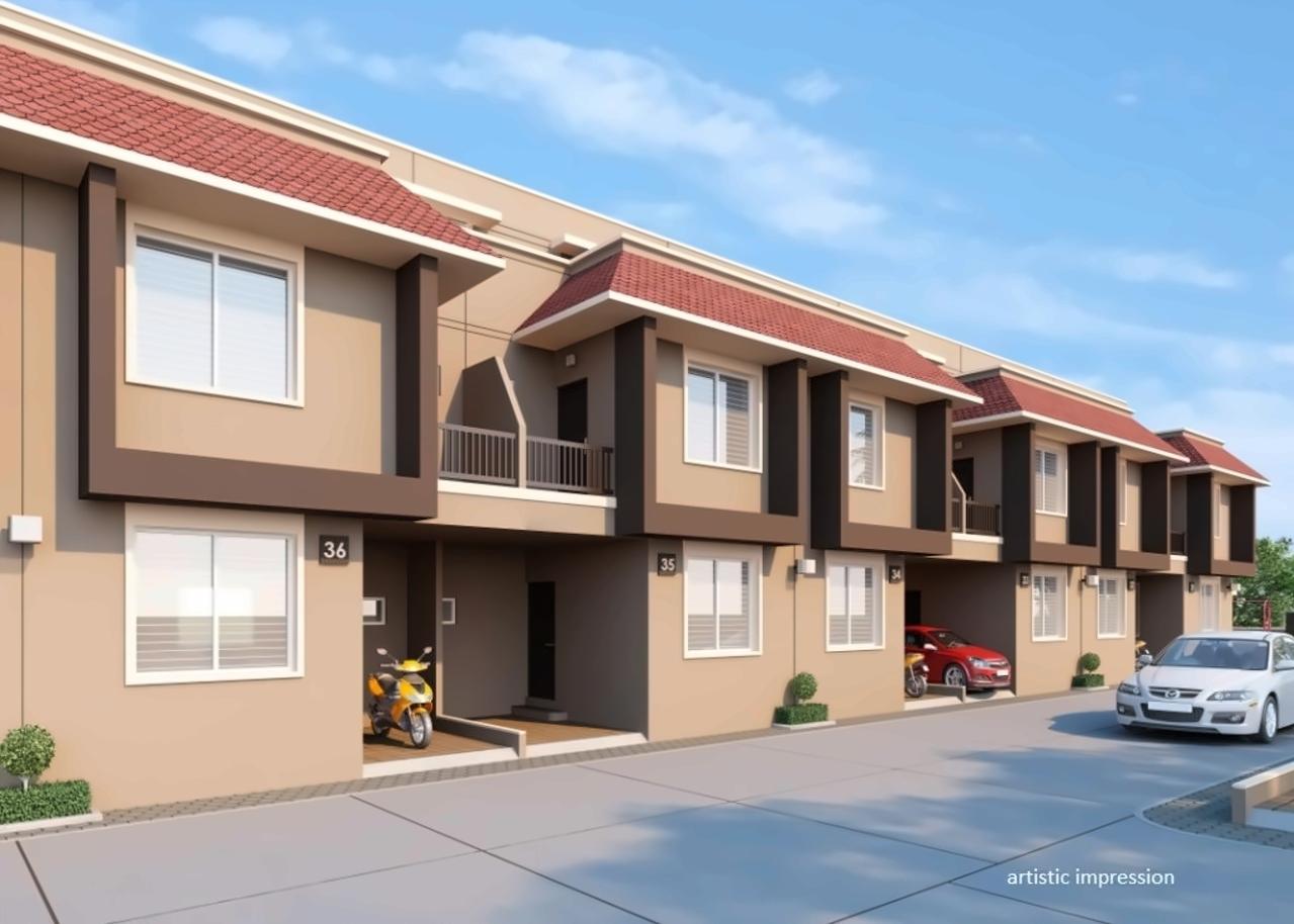 3D Elevation of real estate project Bhagirath South Park located at Lambha, Ahmedabad, Gujarat