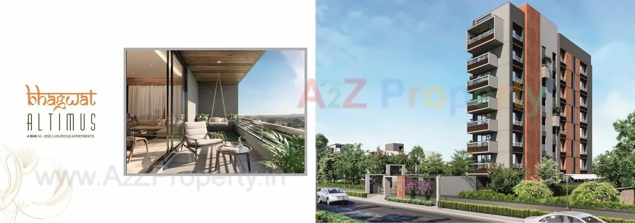 3D Elevation of real estate project Bhagwat Altimus located at Thaltej, Ahmedabad, Gujarat
